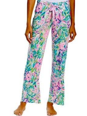 Lilly Pulitzer Knit Pajama Pants Lillys Favorite Things Multi Floral Size Large